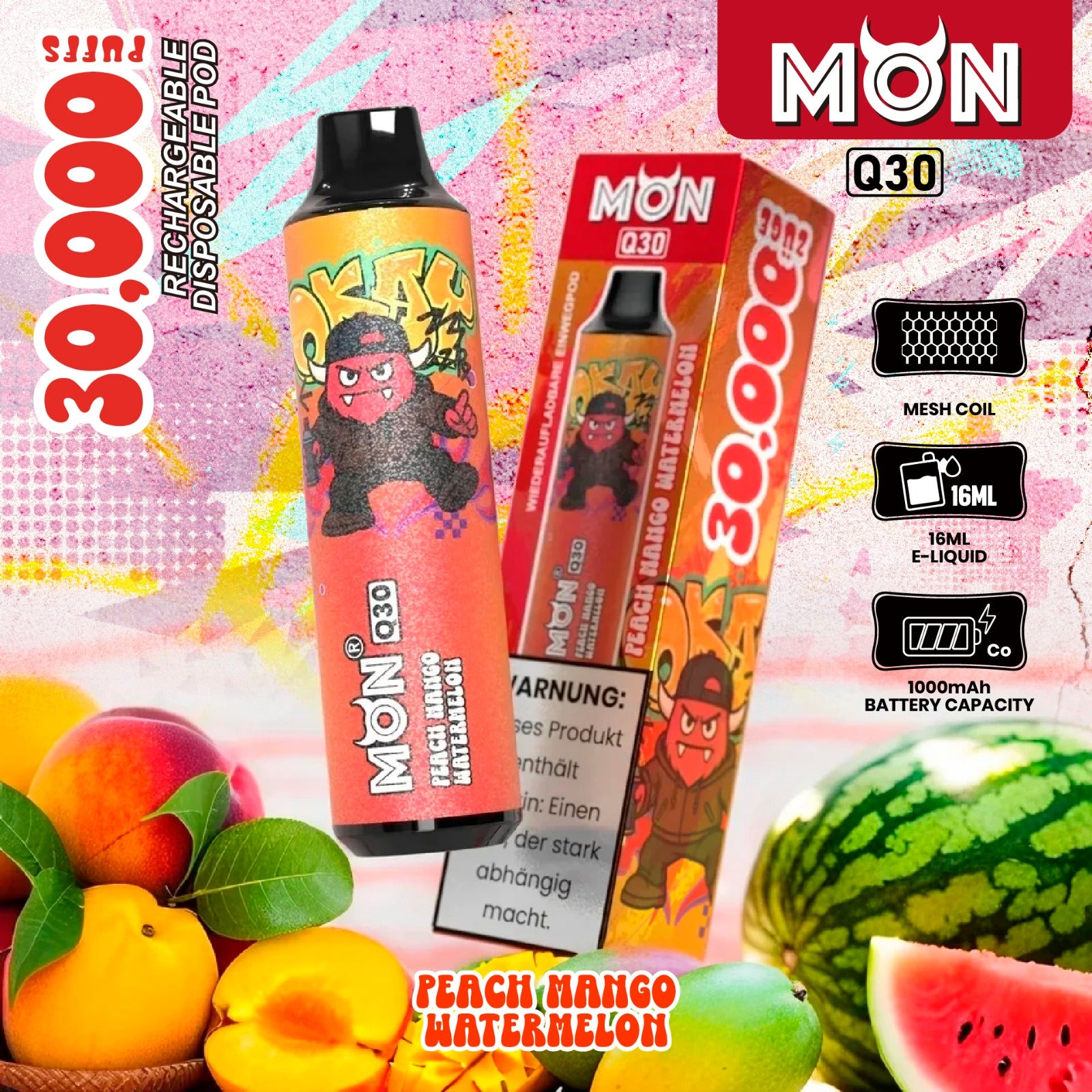 Q30 Peach Mango Melon 🍑 🥭 🍉